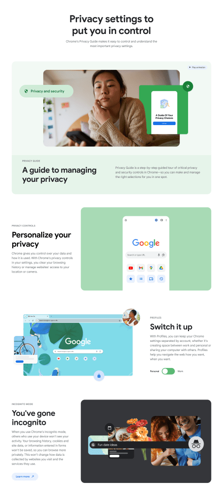 A screenshot of the Google Chrome Safety Page